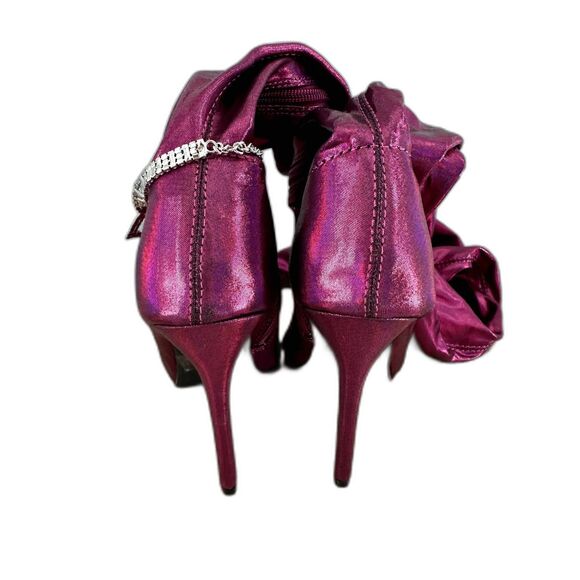 NWD Lady Go Diva Ambient Vibes Thigh High Pink Metallic Boot Coquette Size 6.5 - Picture 10 of 10